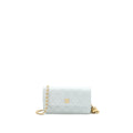 CHANEL 23C PEARL CRUSH MINI FLAP BAG LAMBSKIN LIGHT GREY BRUSHED GHW (MICROCHIP)