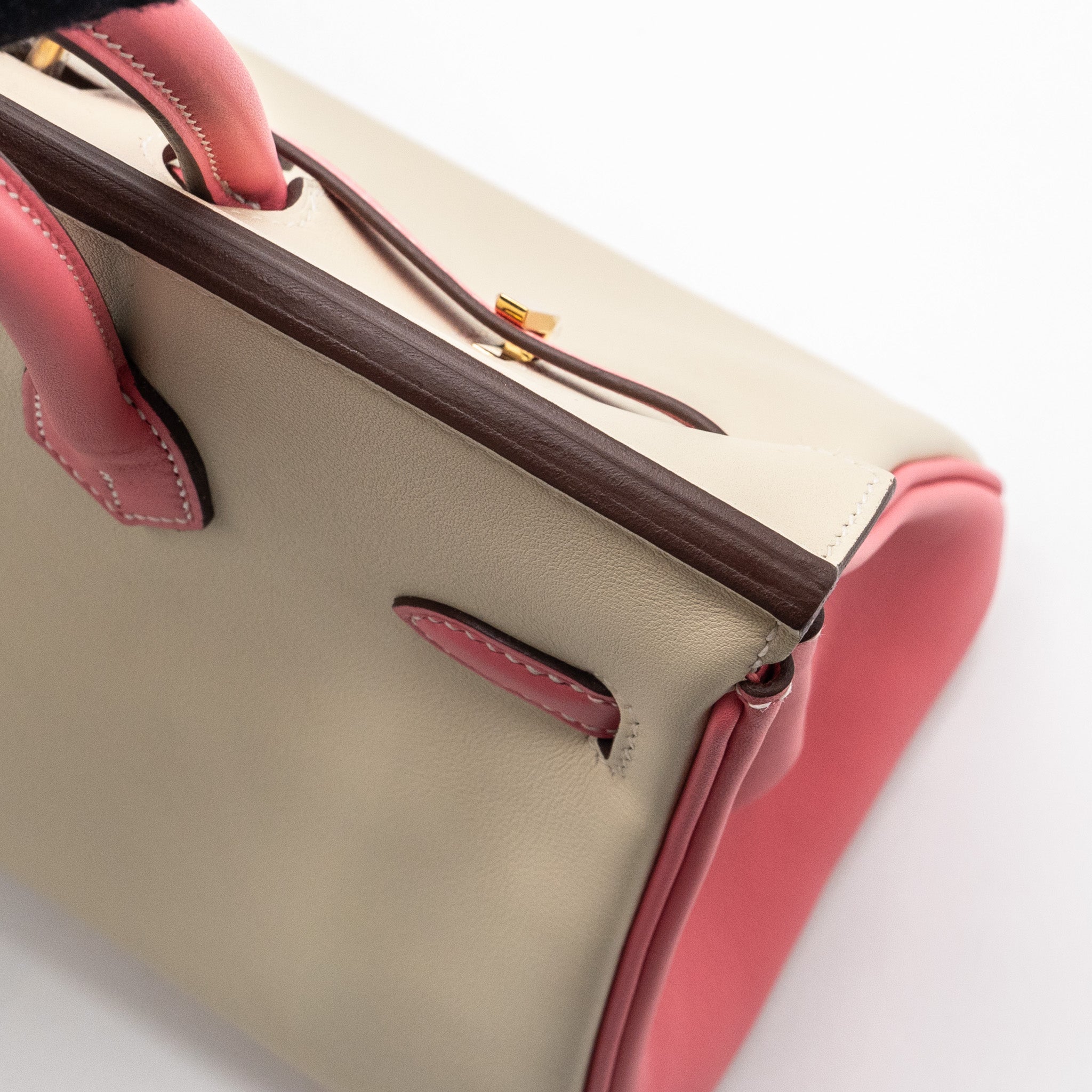 HERMES BIRKIN 25 SPECIAL ORDER SWIFT CRAIE/ ROSE AZALEE GHW