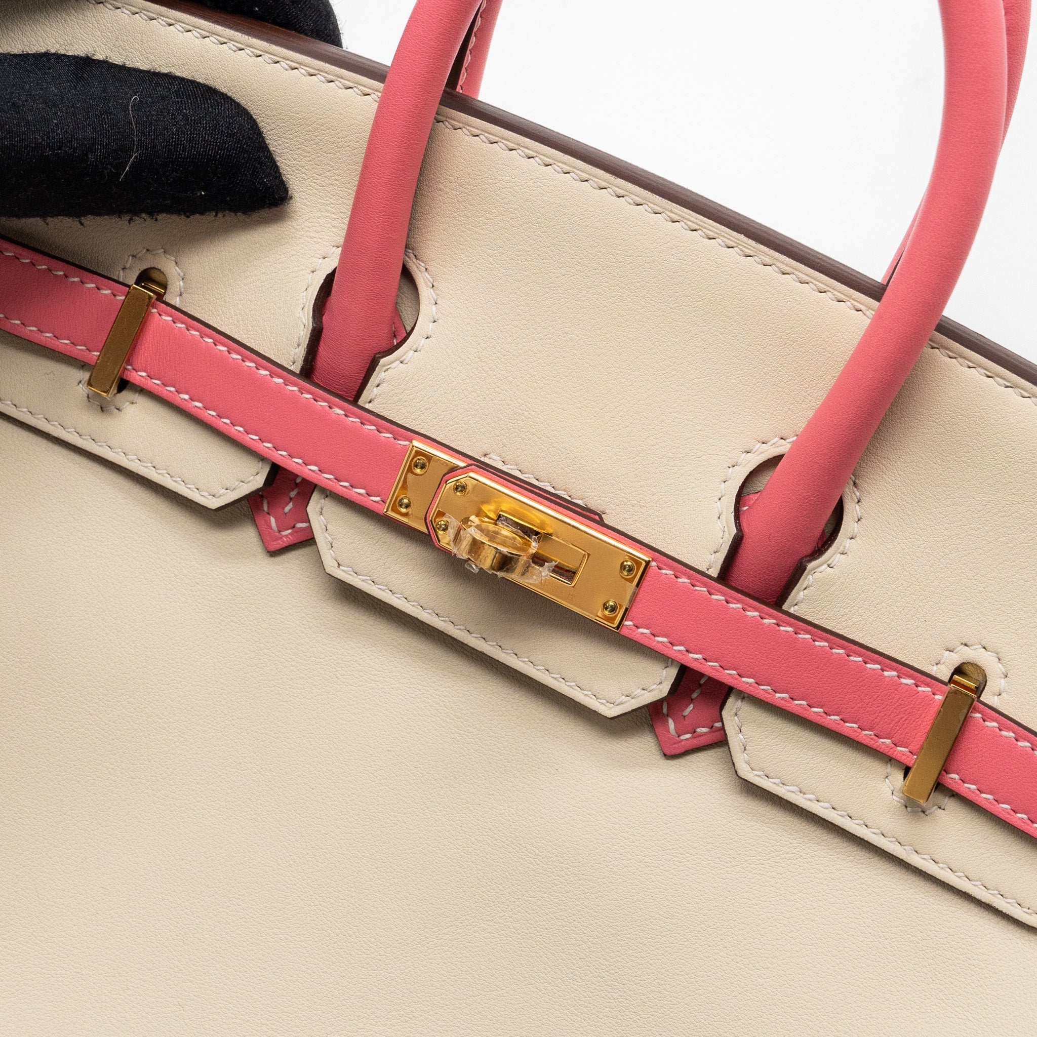 HERMES BIRKIN 25 SPECIAL ORDER SWIFT CRAIE/ROSE AZALEE GHW