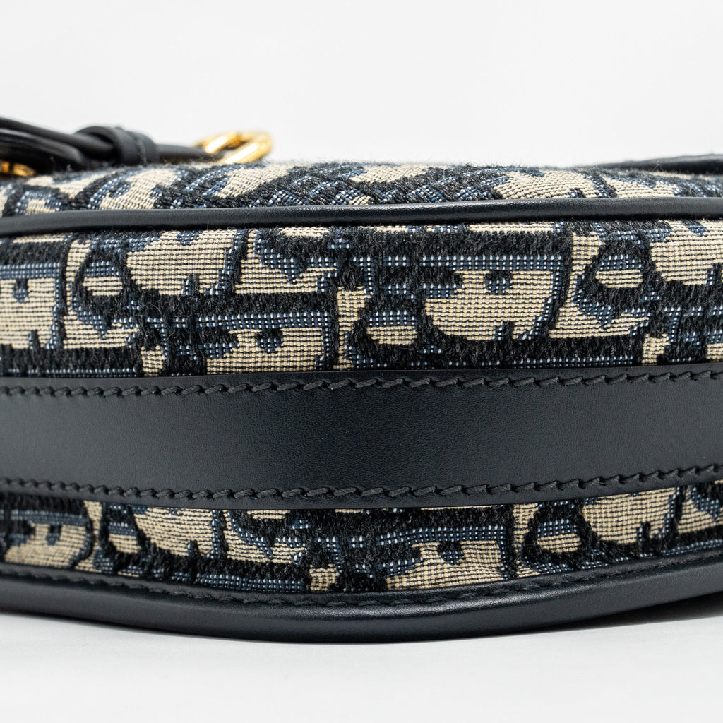 DIOR MEDIUM BOBBY BAG OBLIQUE JACQUARD BLUE GHW