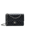 CHANEL JUMBO CLASSIC DOUBLE FLAP BAG CAVIAR BLACK SHW