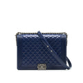 CHANEL LARGE LE BOY NAVY SHW