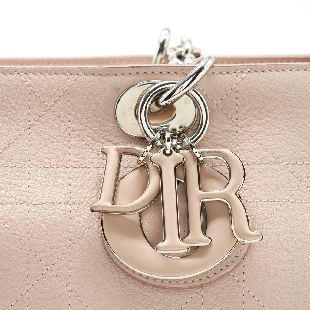 DIOR LADY DIOR TOTE BAG CALFSKIN LIGHT BEIGE SHW