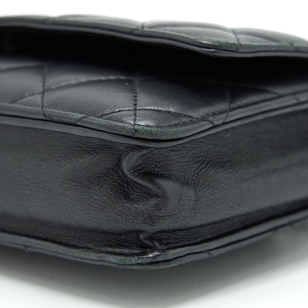 CHANEL WALLET ON CHAIN LAMBSKIN BLACK SHW