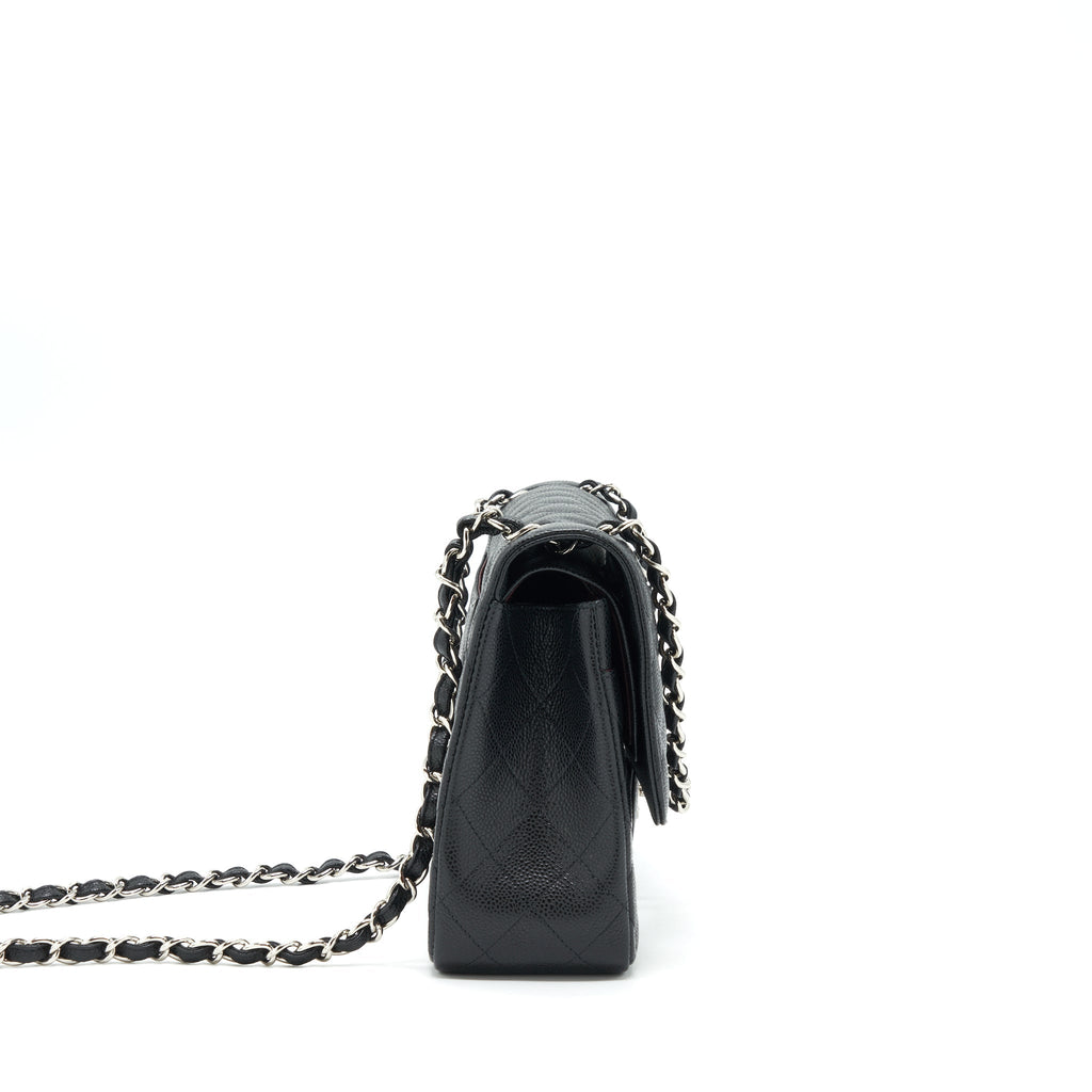 CHANEL JUMBO CLASSIC DOUBLE FLAP BAG CAVIAR BLACK SHW