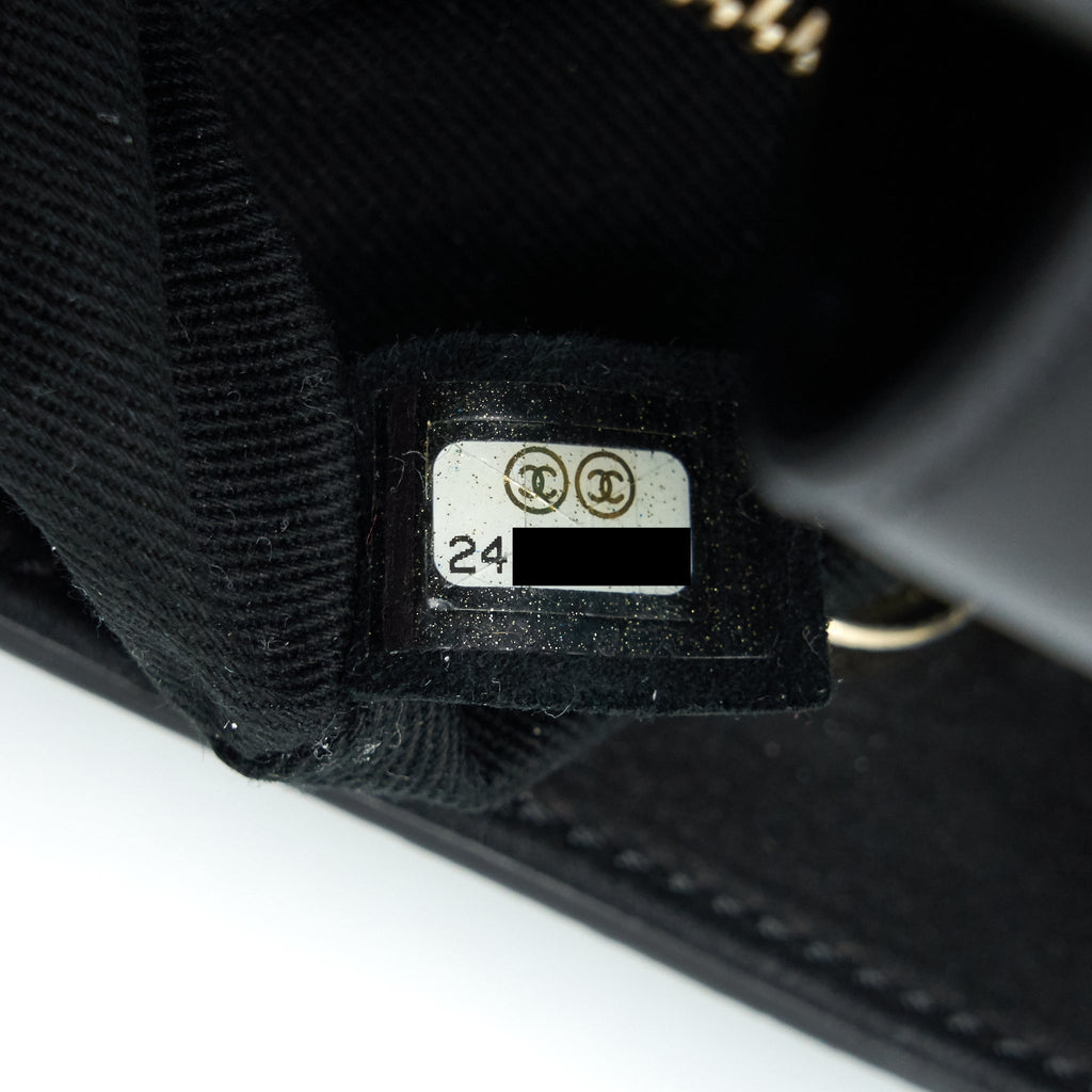 CHANEL SUEDE LEATHER TOTE BAG BLACK LGHW