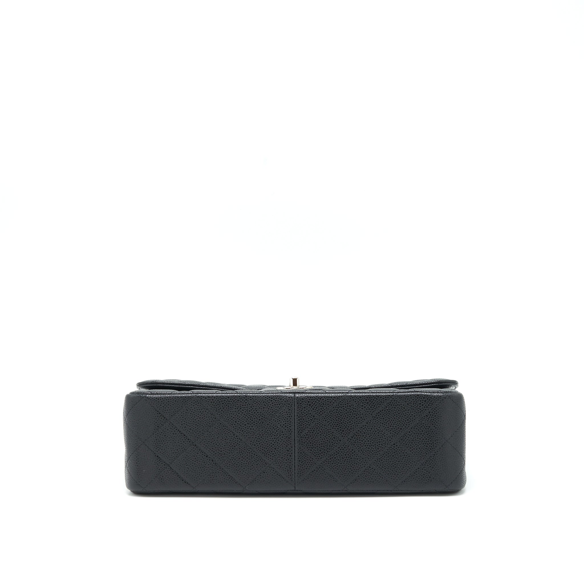 CHANEL JUMBO CLASSIC DOUBLE FLAP BAG CAVIAR BLACK SHW