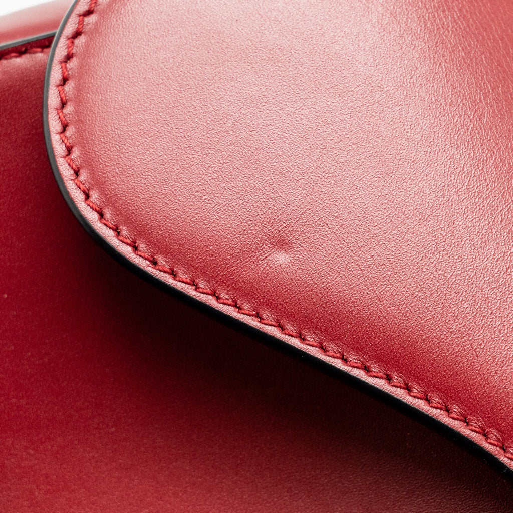 DIOR MINI SADDLE BAG CALFSKIN RED GHW