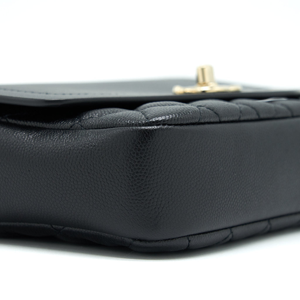 CHANEL FLAP CHAIN BAG BLACK LGHW