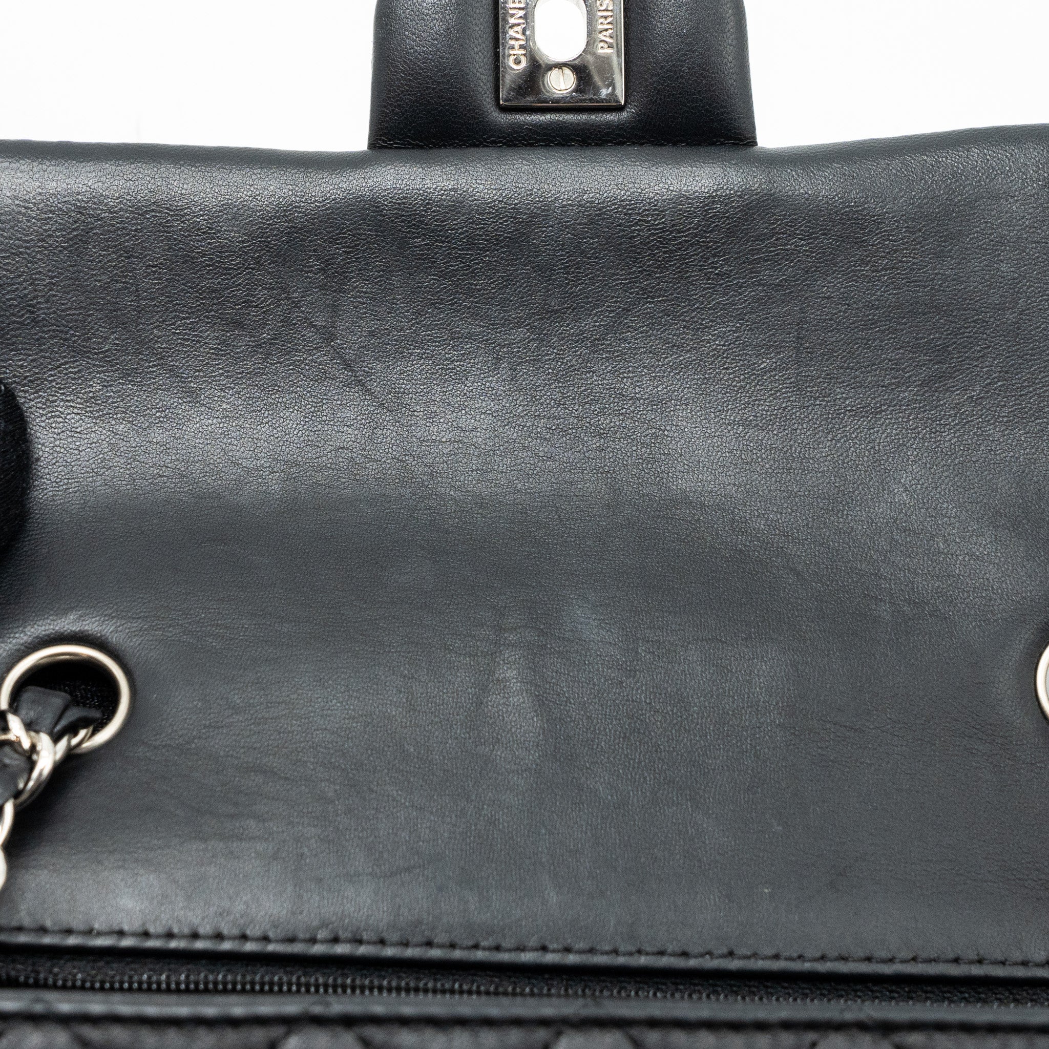 CHANEL CLASSIC MINI RECTANGULAR FLAP BAG LAMBSKIN BLACK SHW