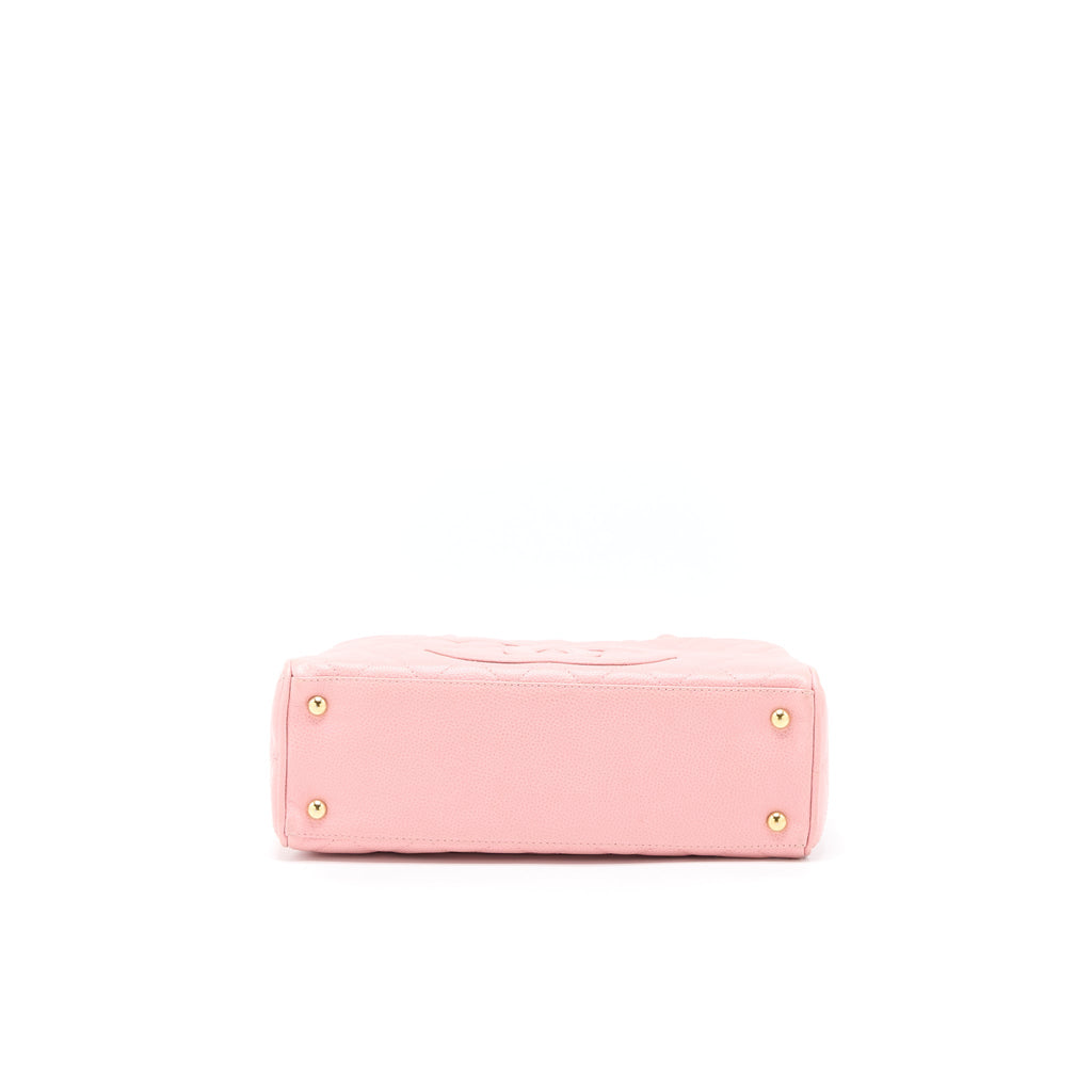 CHANEL VINTAGE BOWLING BAG CAVIAR LIGHT PINK LGHW