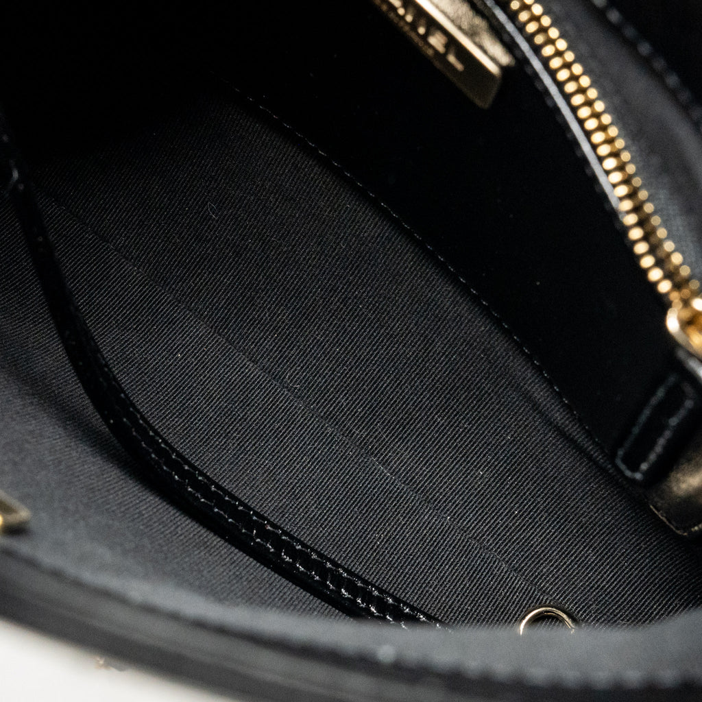 CHANEL MINI 31 BAG SHINY CALFSKIN BLACK LGHW (MICROCHIP)