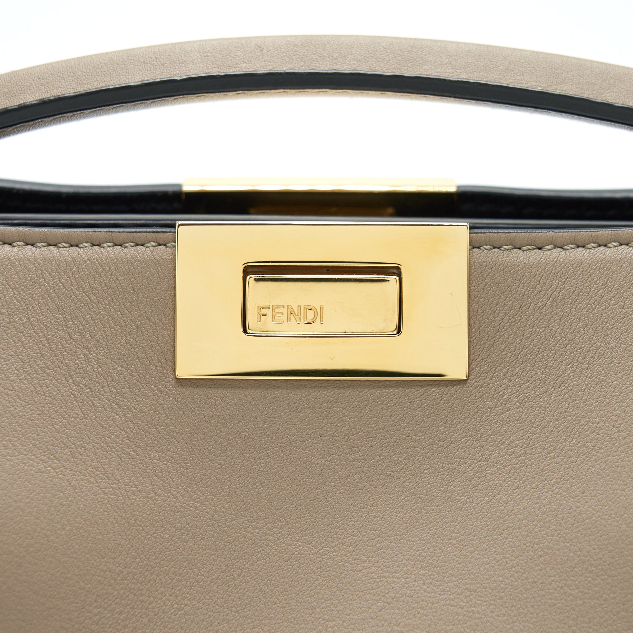 FENDI PEEKABOO BAG LIGHT GREY GHW