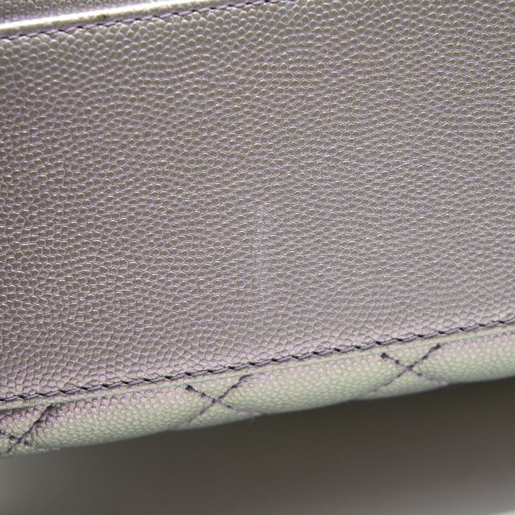 CHANEL 21K SMALL COCO HANDLE 24CM LILAC RAINBOW HARDWARE