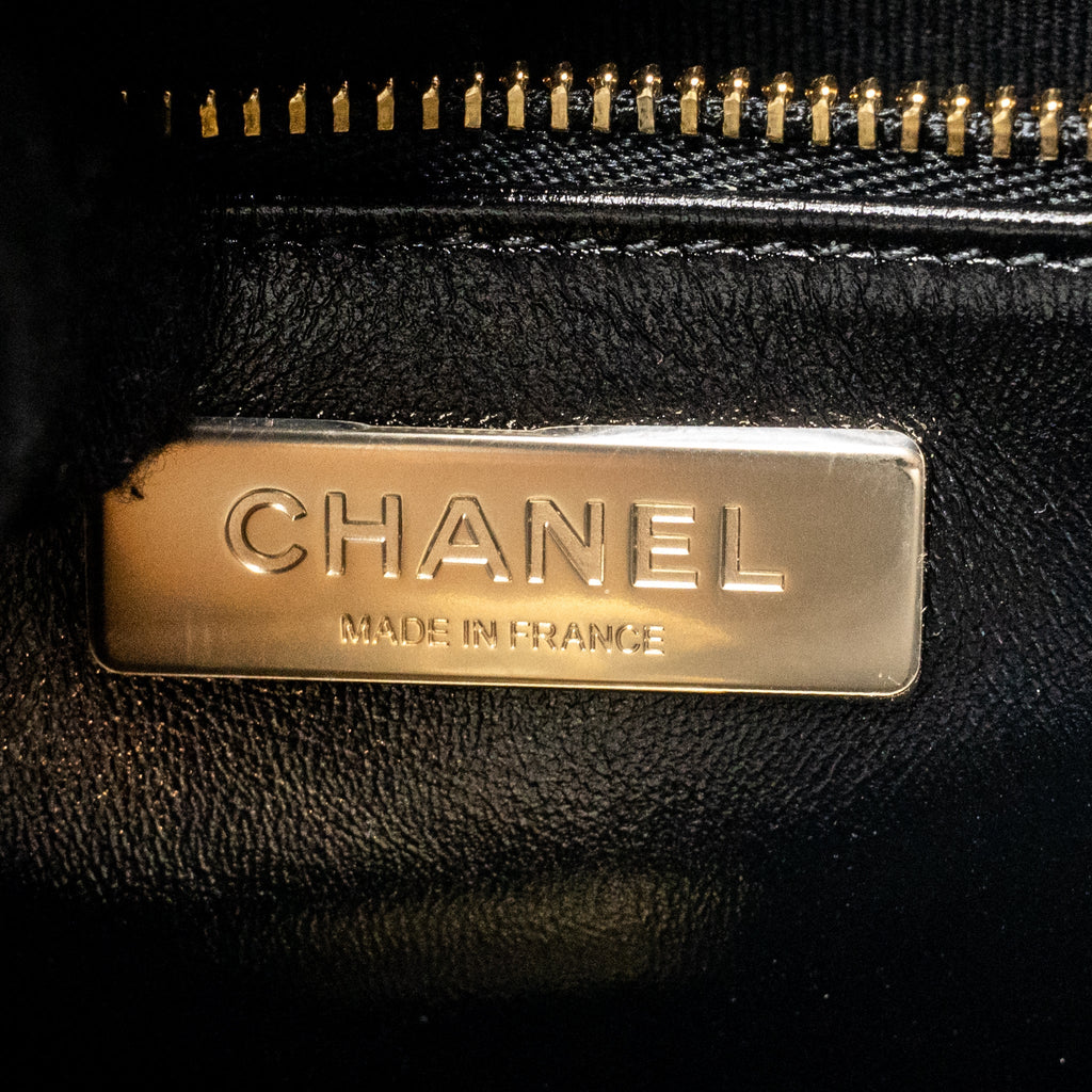 CHANEL MINI 31 BAG SHINY CALFSKIN BLACK LGHW (MICROCHIP)