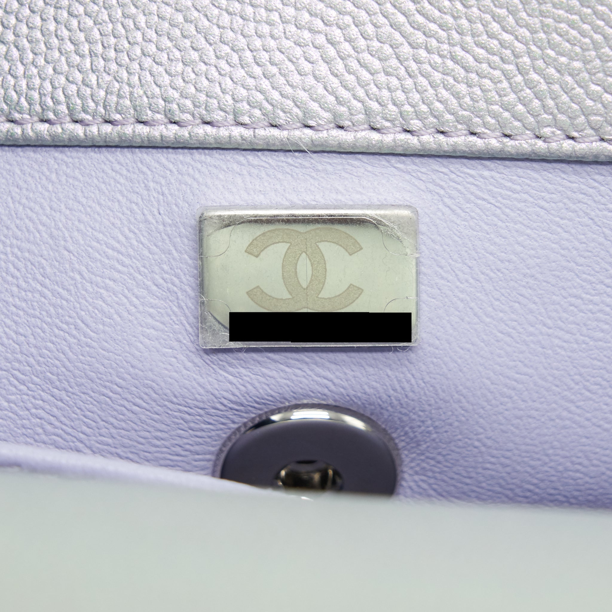 CHANEL 21K SMALL COCO HANDLE 24CM LILAC RAINBOW HARDWARE