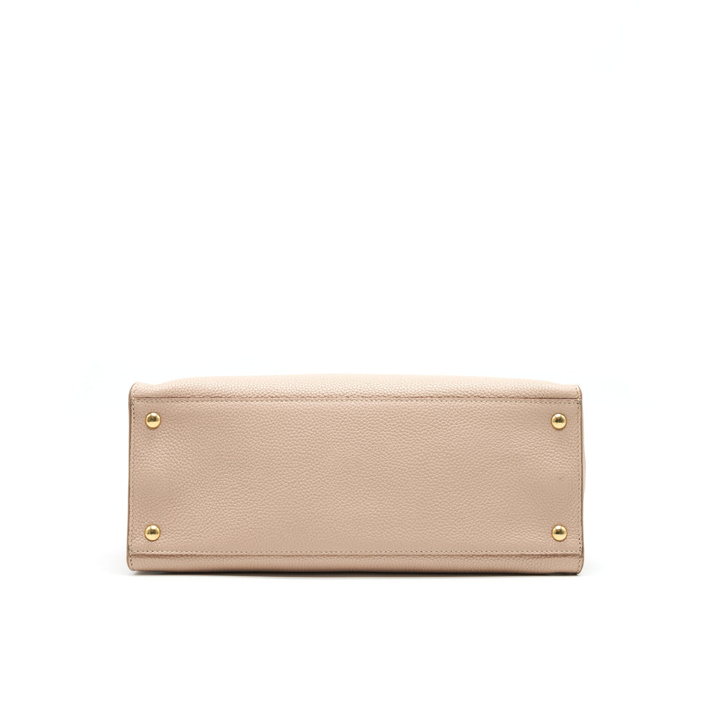 FERRAGAMO TOP HANDLE TOTE BAG GRANIED CALFSKIN