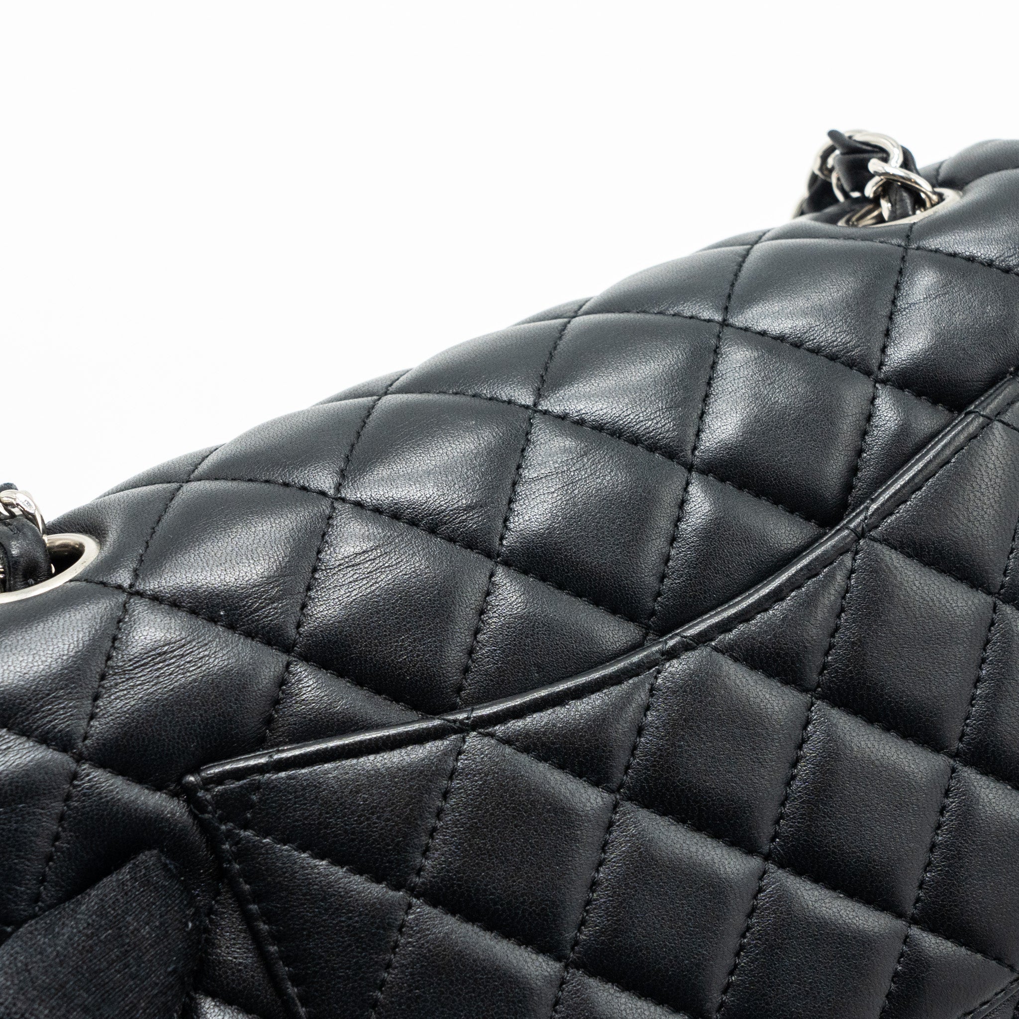 CHANEL CLASSIC MINI RECTANGULAR FLAP BAG LAMBSKIN BLACK SHW