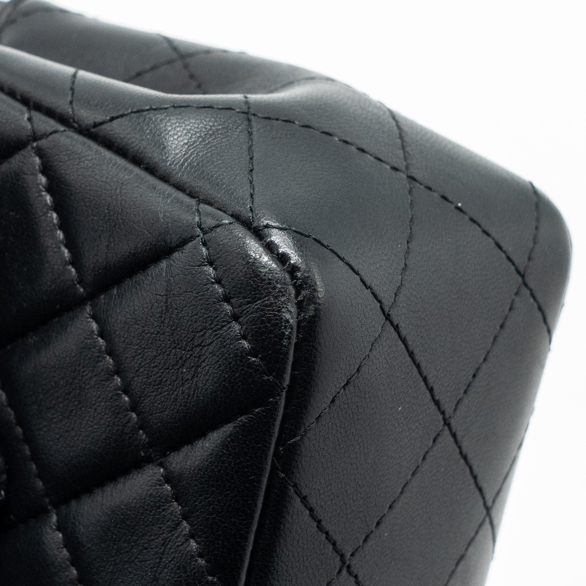 CHANEL CLASSIC MINI RECTANGULAR FLAP BAG LAMBSKIN BLACK SHW