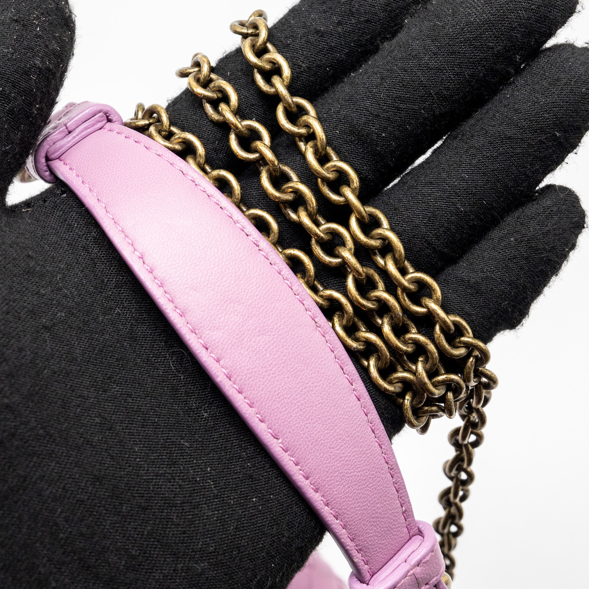 BOTTEGA VENETA OLYMPIA BAG LEATHER LIGHT PURPLE GHW
