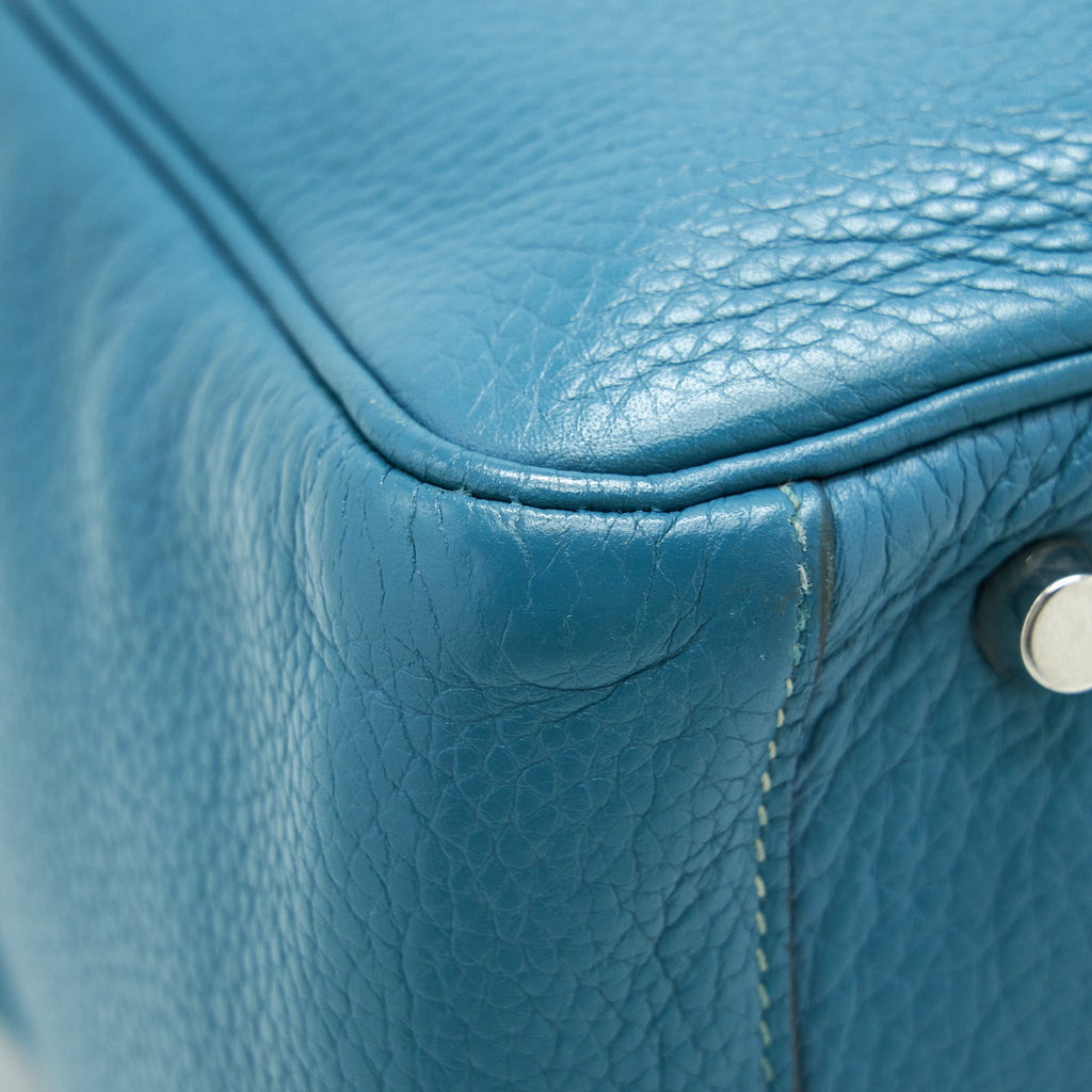 HERMES LINDY 30 BLUE JEAN SHW