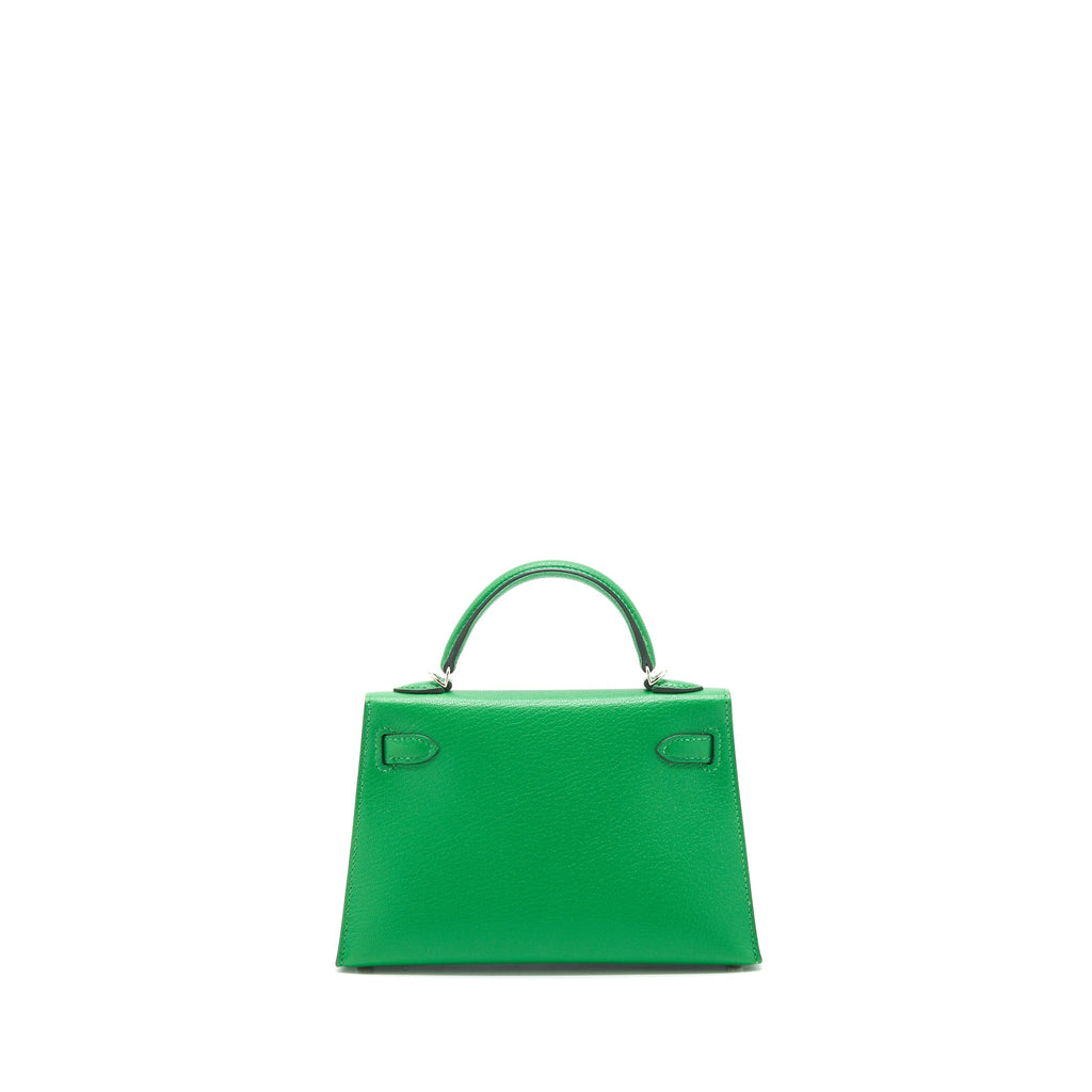 HERMES MINI KELLY 20CM CHEVRE 1K BAMBOU SHW