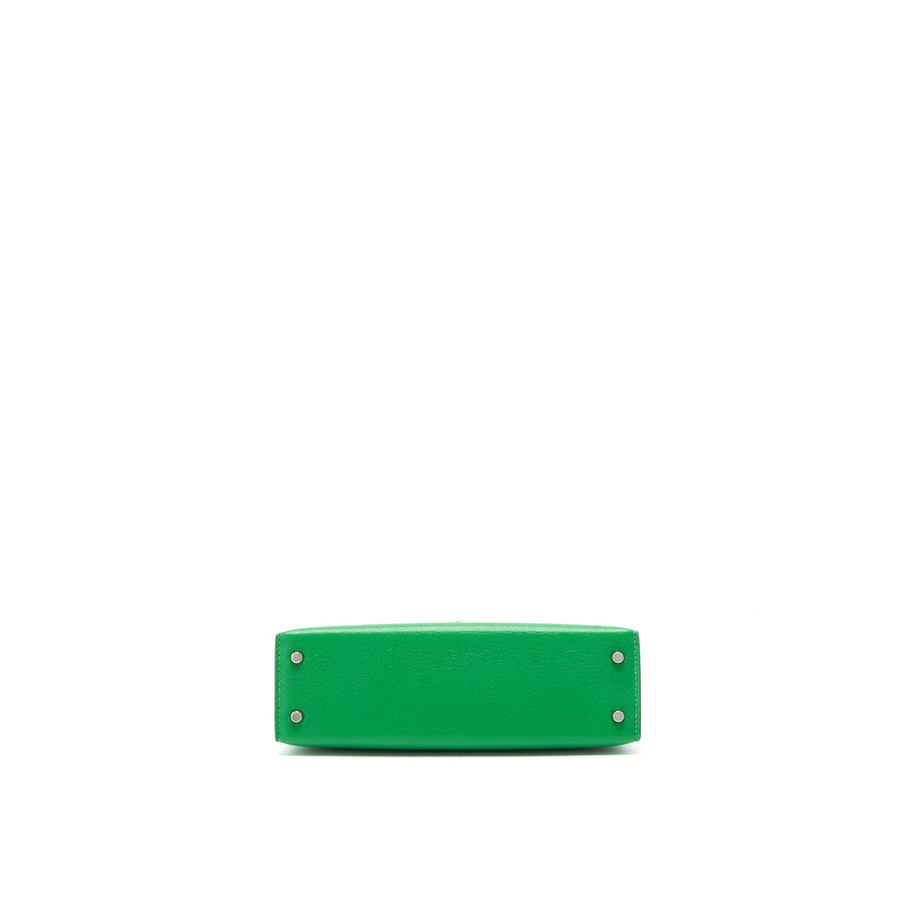 HERMES MINI KELLY 20CM CHEVRE 1K BAMBOU SHW