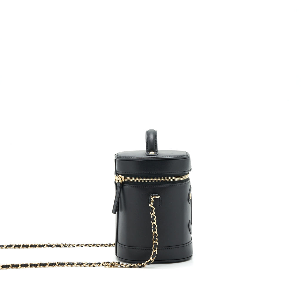 CHANEL VANITY CASE LAMBSKIN BLACK LGHW