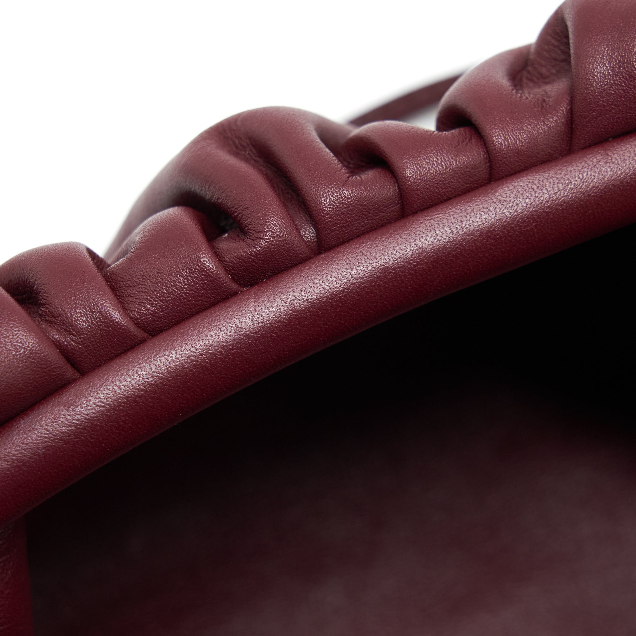 BOTTEGA VENETA THE MINI POUCH DARK RED