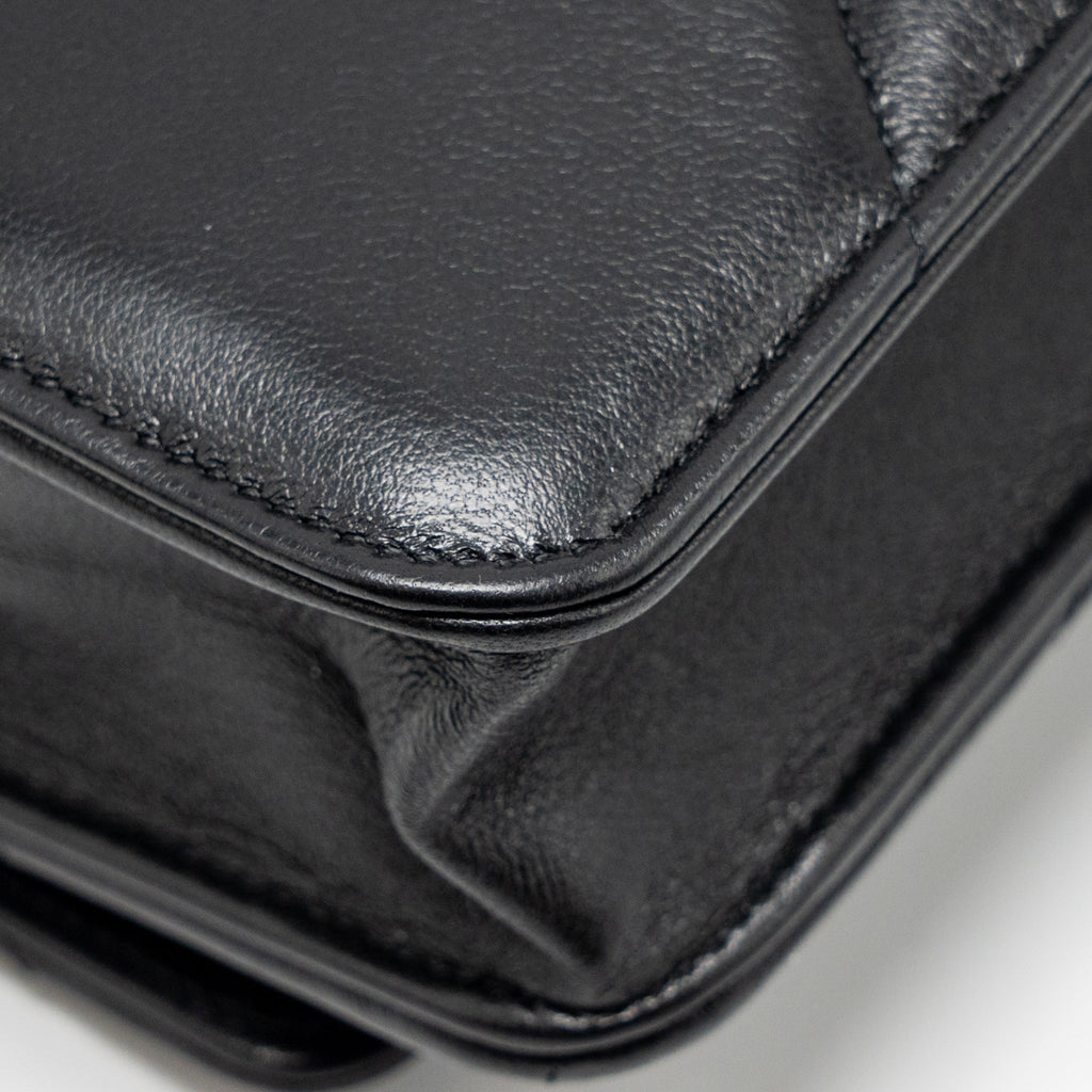 CHANEL 19 WALLET ON CHAIN LAMBSKIN BLACK MULTICOLOUR HARDWARE