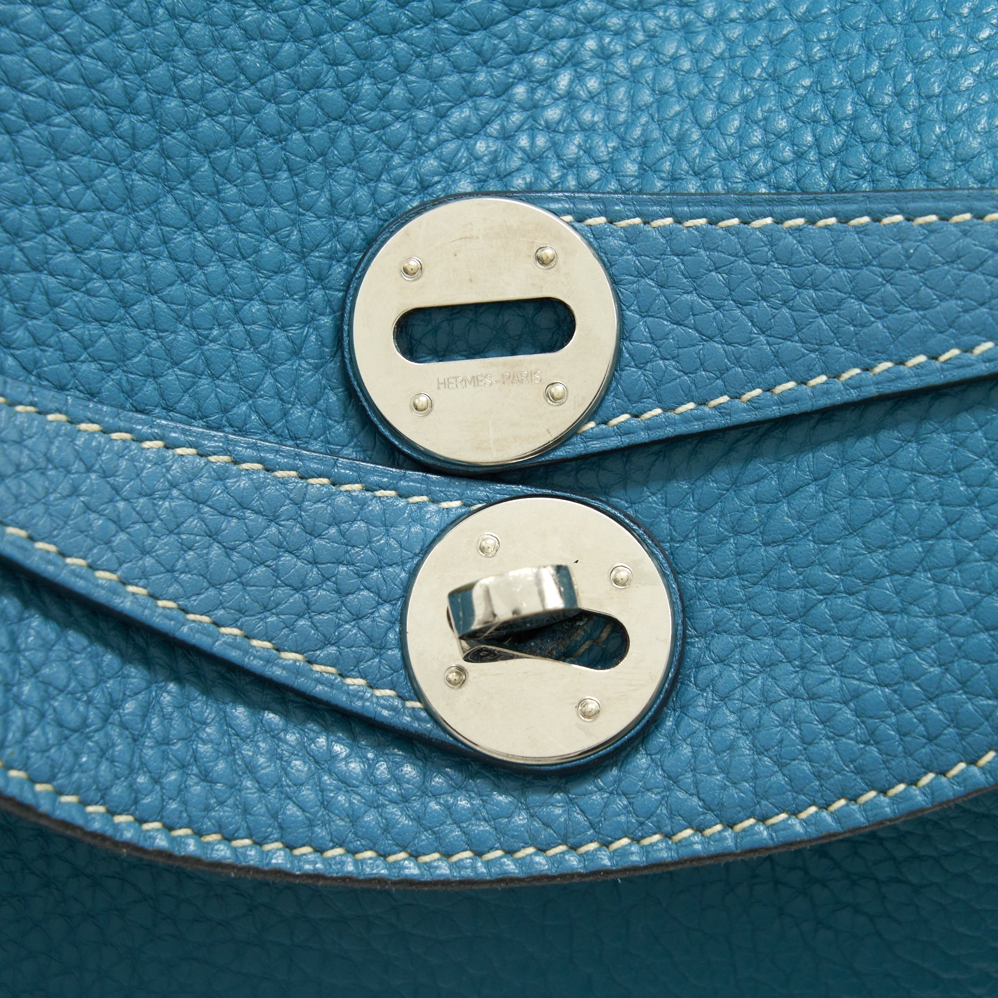 HERMES LINDY 30 BLUE JEAN SHW