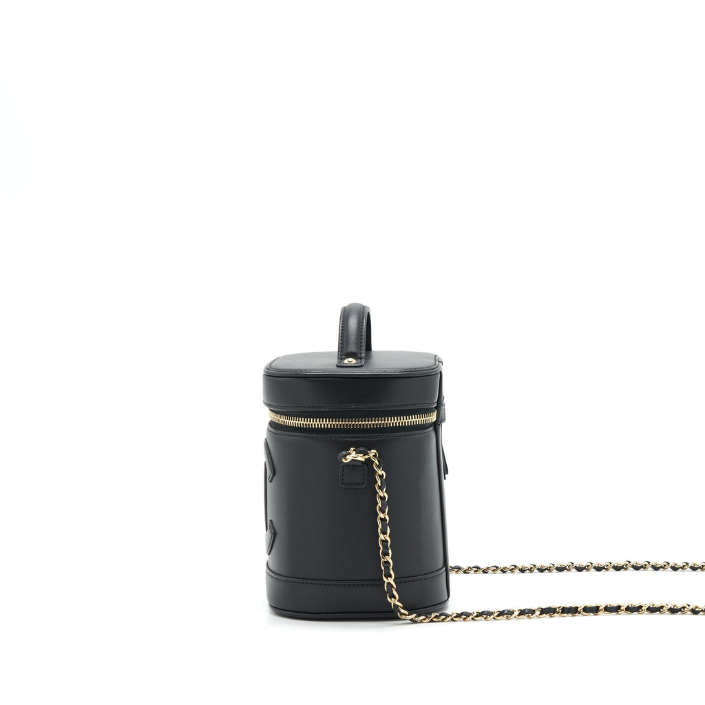 CHANEL VANITY CASE LAMBSKIN BLACK LGHW