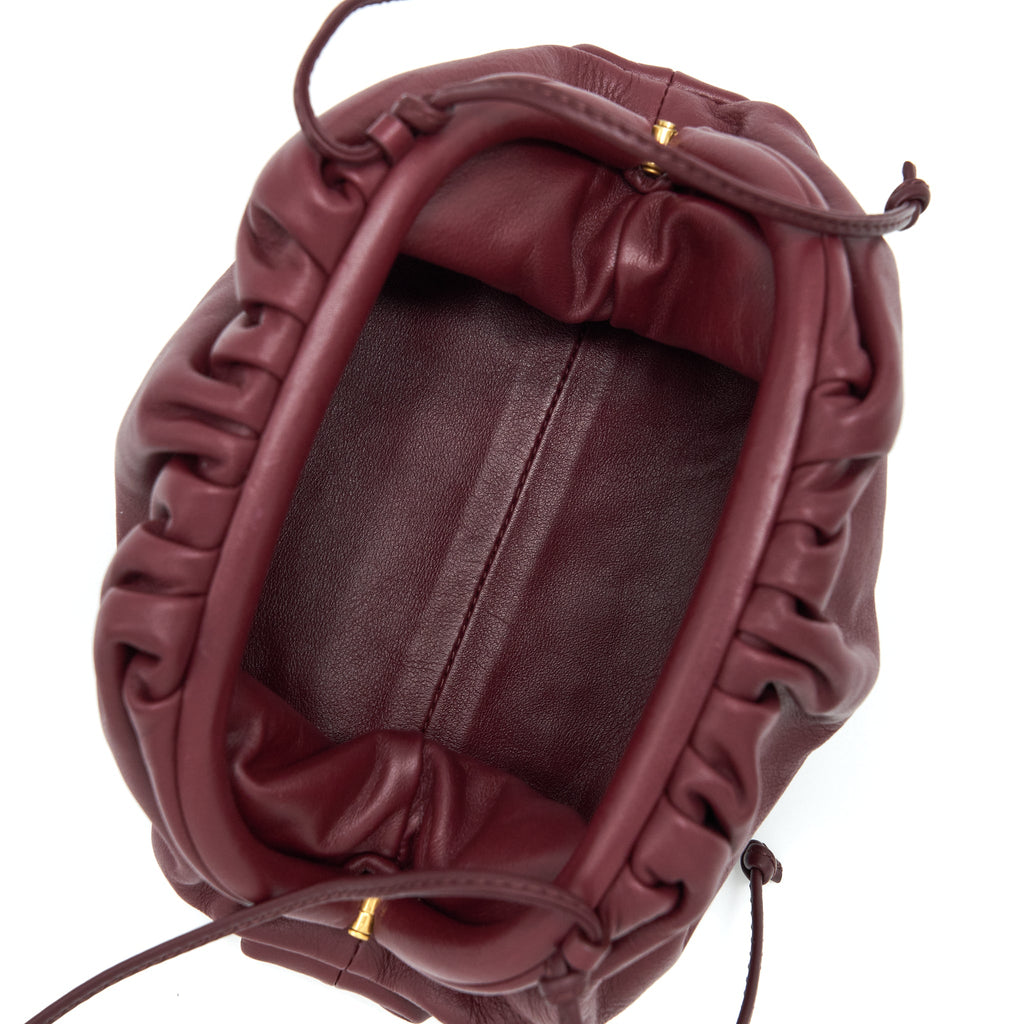 BOTTEGA VENETA THE MINI POUCH DARK RED