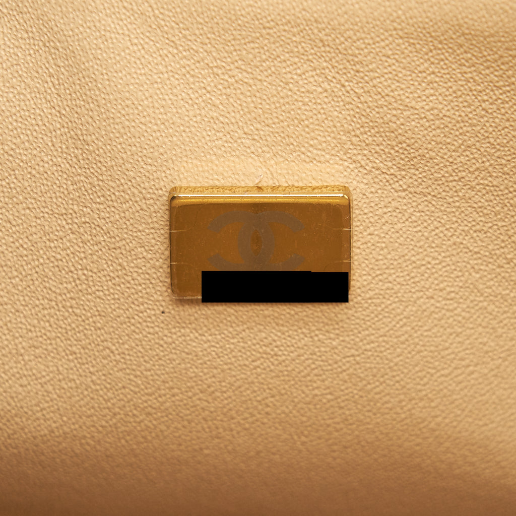 CHANEL SMALL CLASSIC DOUBLE FLAP BAG CAVIAR BEIGE GHW