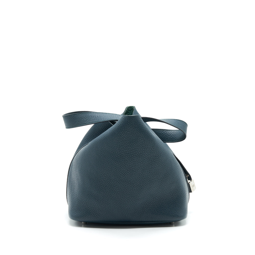 HERMES PICOTIN 22 VERT CYPRES CLEMENCE IN SHW