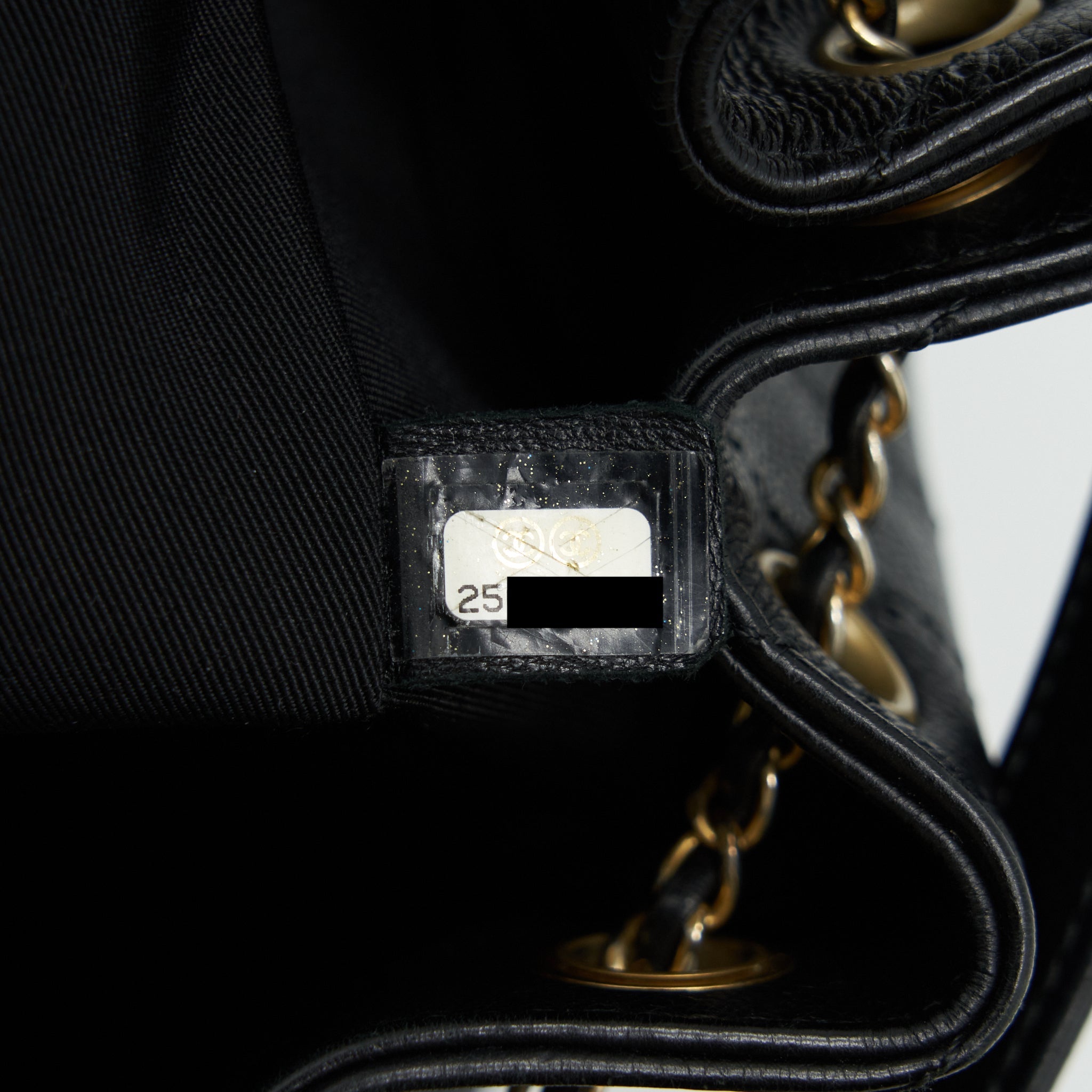 CHANEL CHEVRON BUCKET BAG GRAINED CALFSKIN BLACK GHW