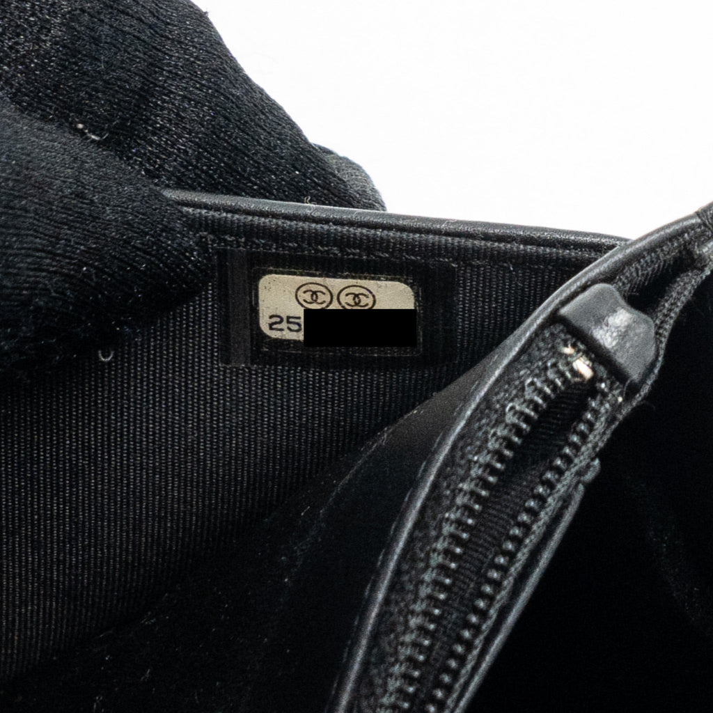 CHANEL BOY WALLET ON CHAIN CAVIAR BLACK GHW