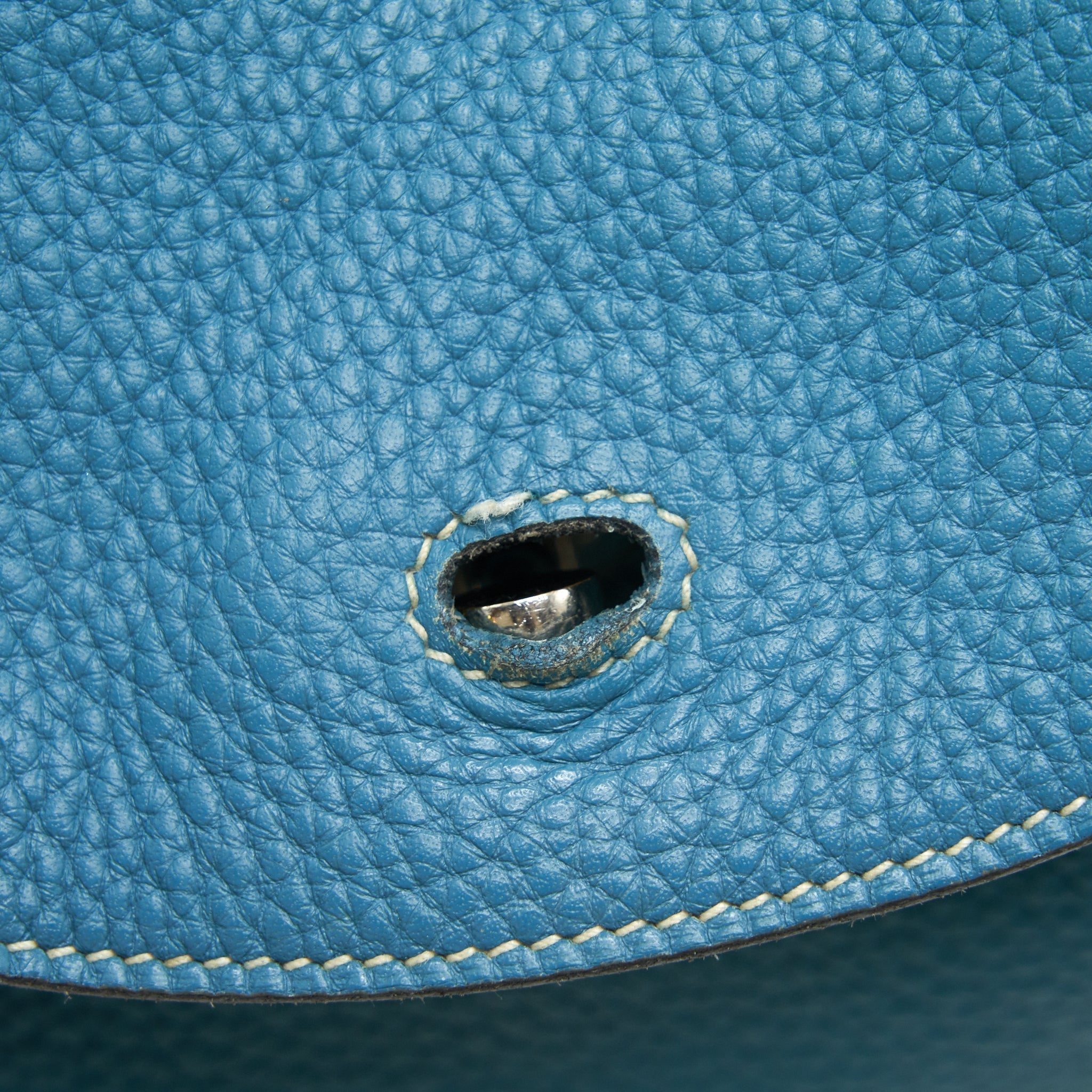 HERMES LINDY 30 BLUE JEAN SHW