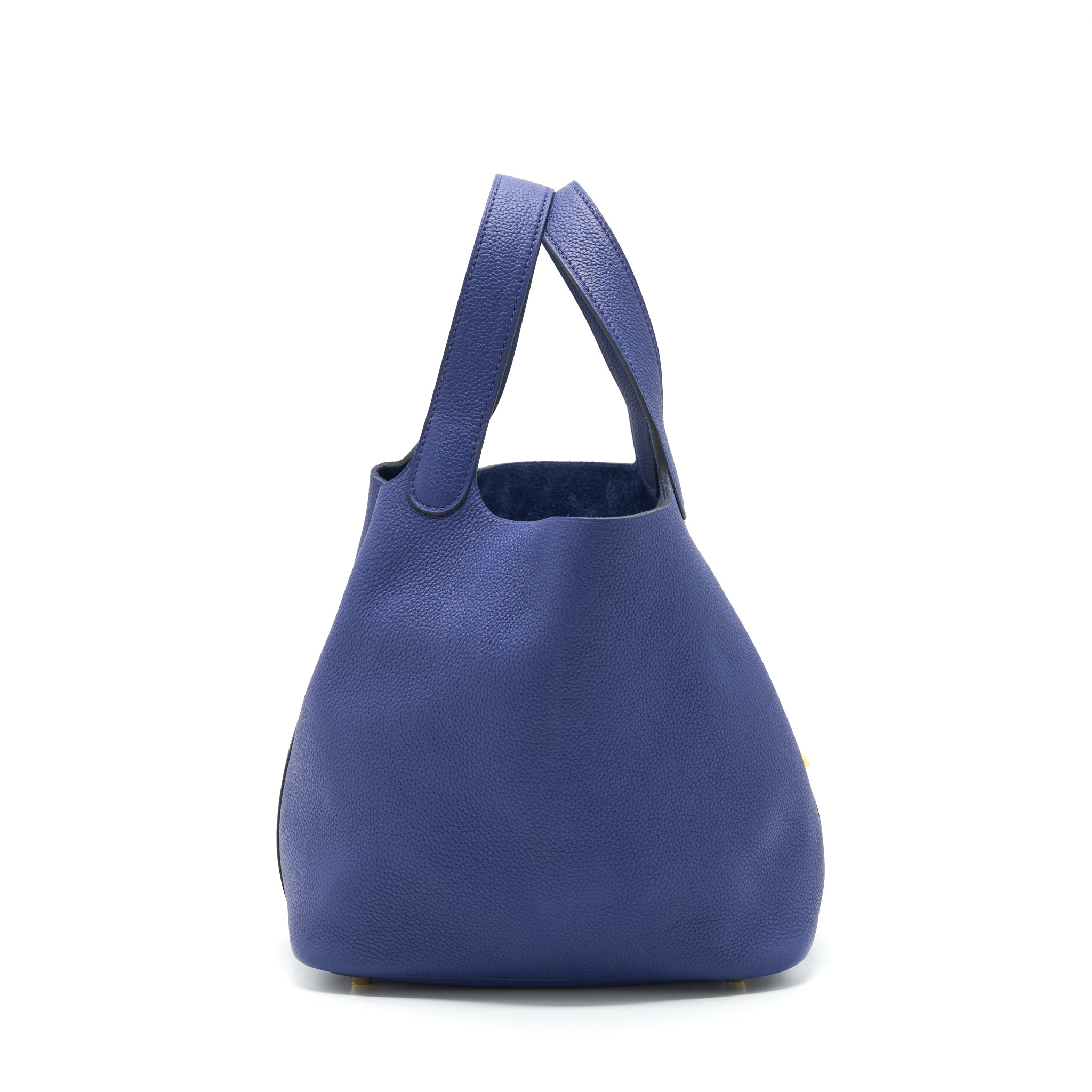 HERMES PICOTIN 22 LOCK BAG TAURILLON MAURICE BLUE SAPHIR GHW