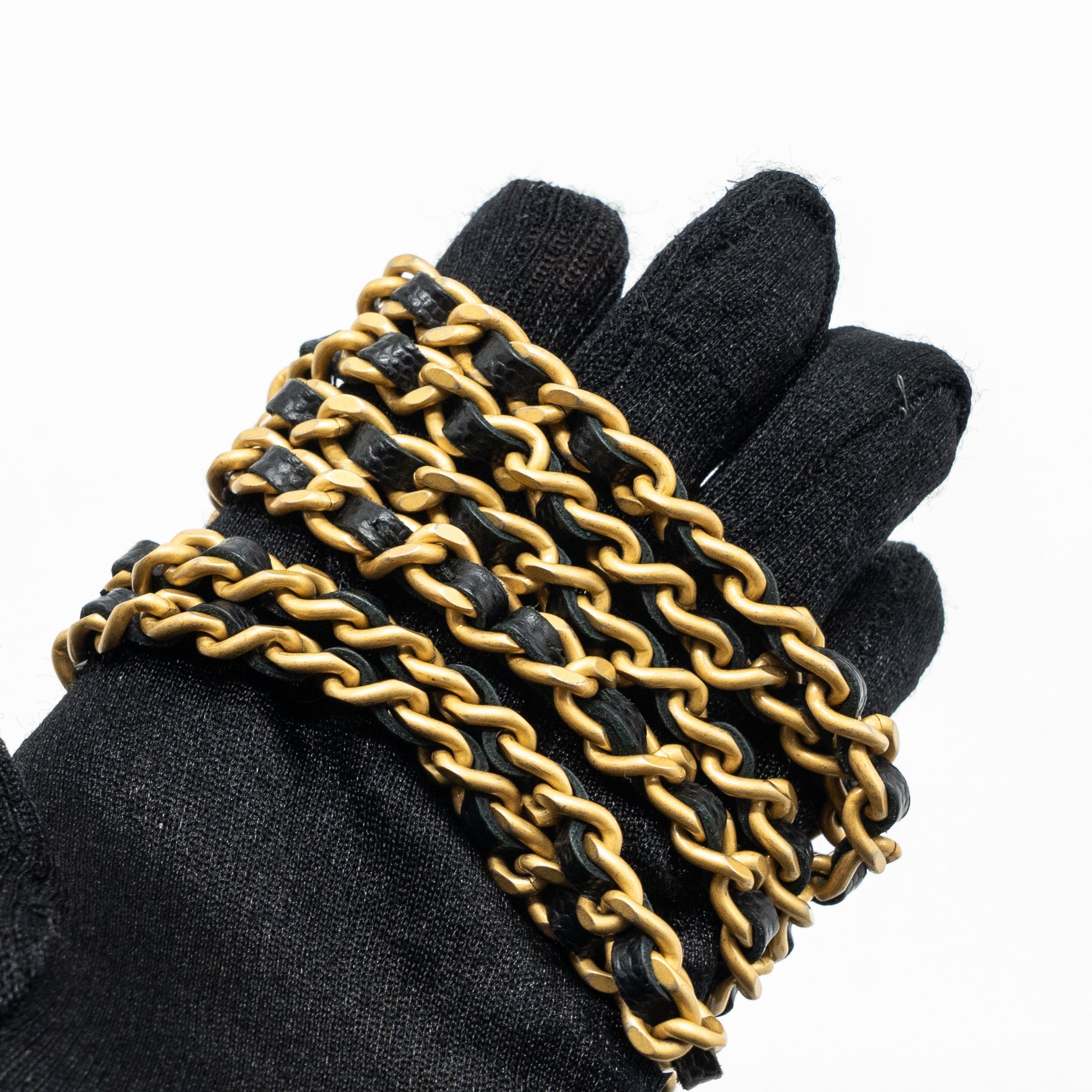 CHANEL BOY WALLET ON CHAIN CAVIAR BLACK GHW