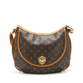 LOUIS VUITTON VINTAGE LARGE SHOULDER BAG MONOGRAM CANVAS GHW