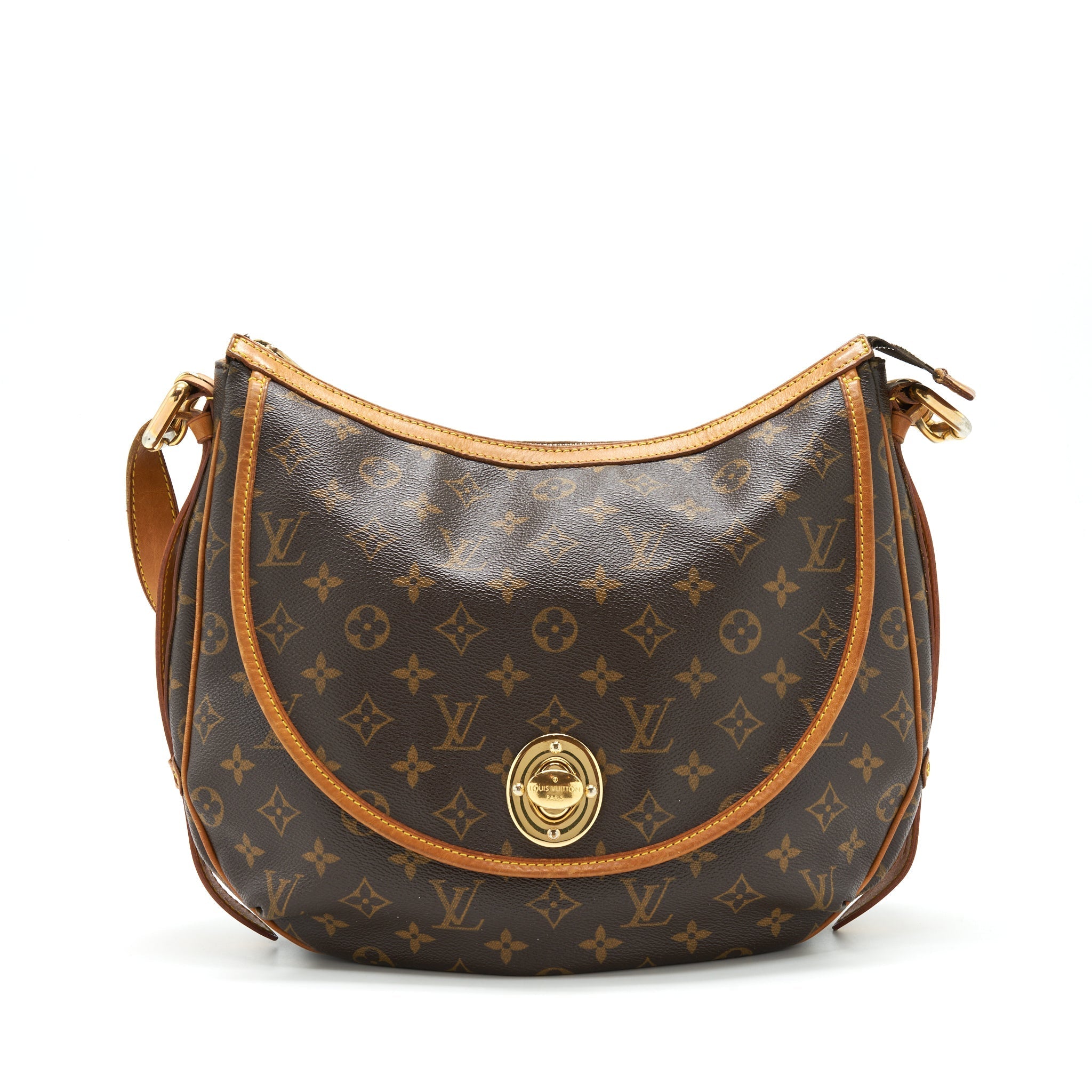 LOUIS VUITTON VINTAGE LARGE SHOULDER BAG MONOGRAM CANVAS GHW
