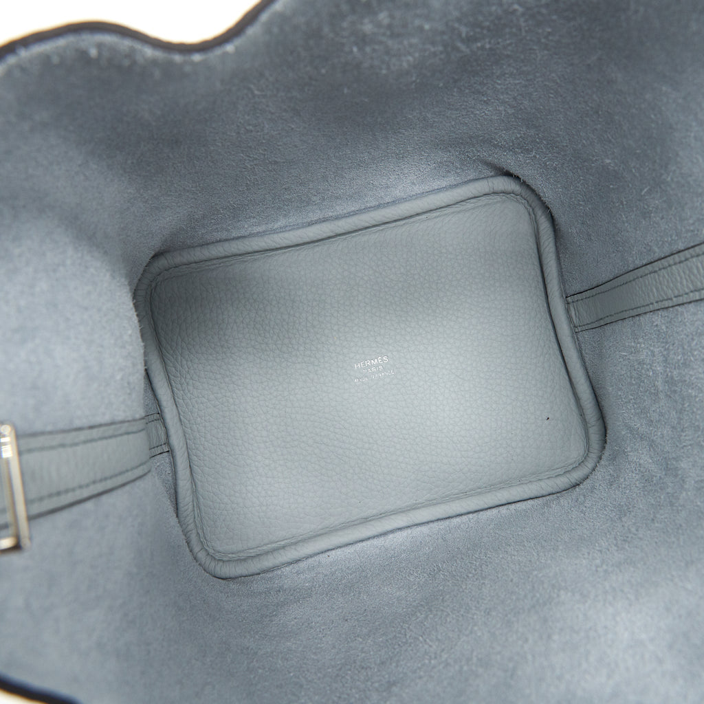 HERMES PICOTIN 18 LOCK BAG BLUE PALE SHW