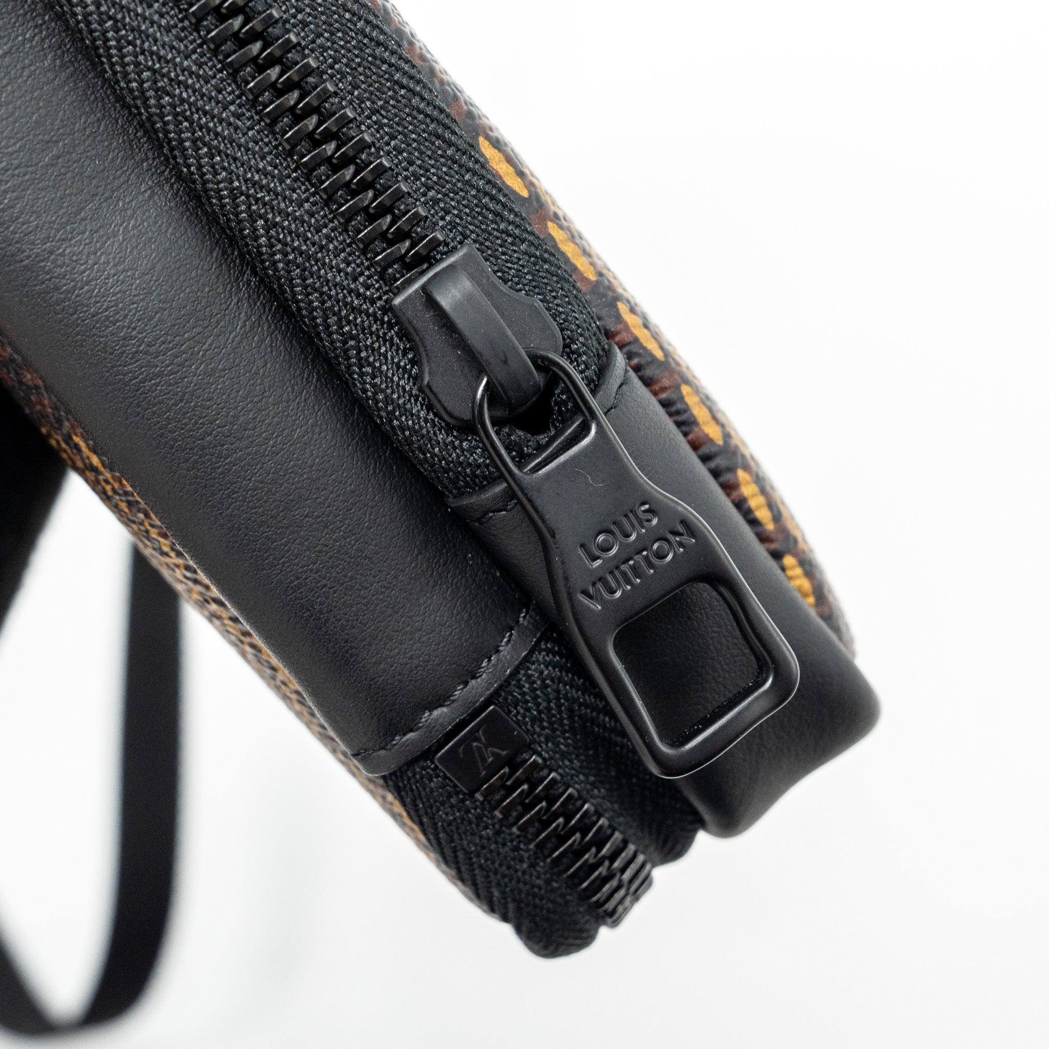 LOUIS VUITTON NIGO DOUBLE PHONE POUCH LIMITED EDITION BLACK HARDWARE