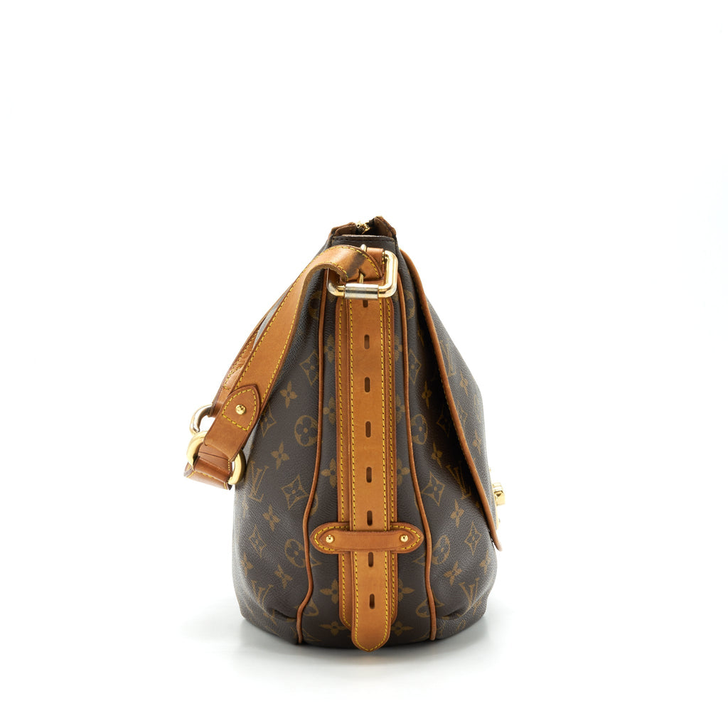 LOUIS VUITTON VINTAGE LARGE SHOULDER BAG MONOGRAM CANVAS GHW