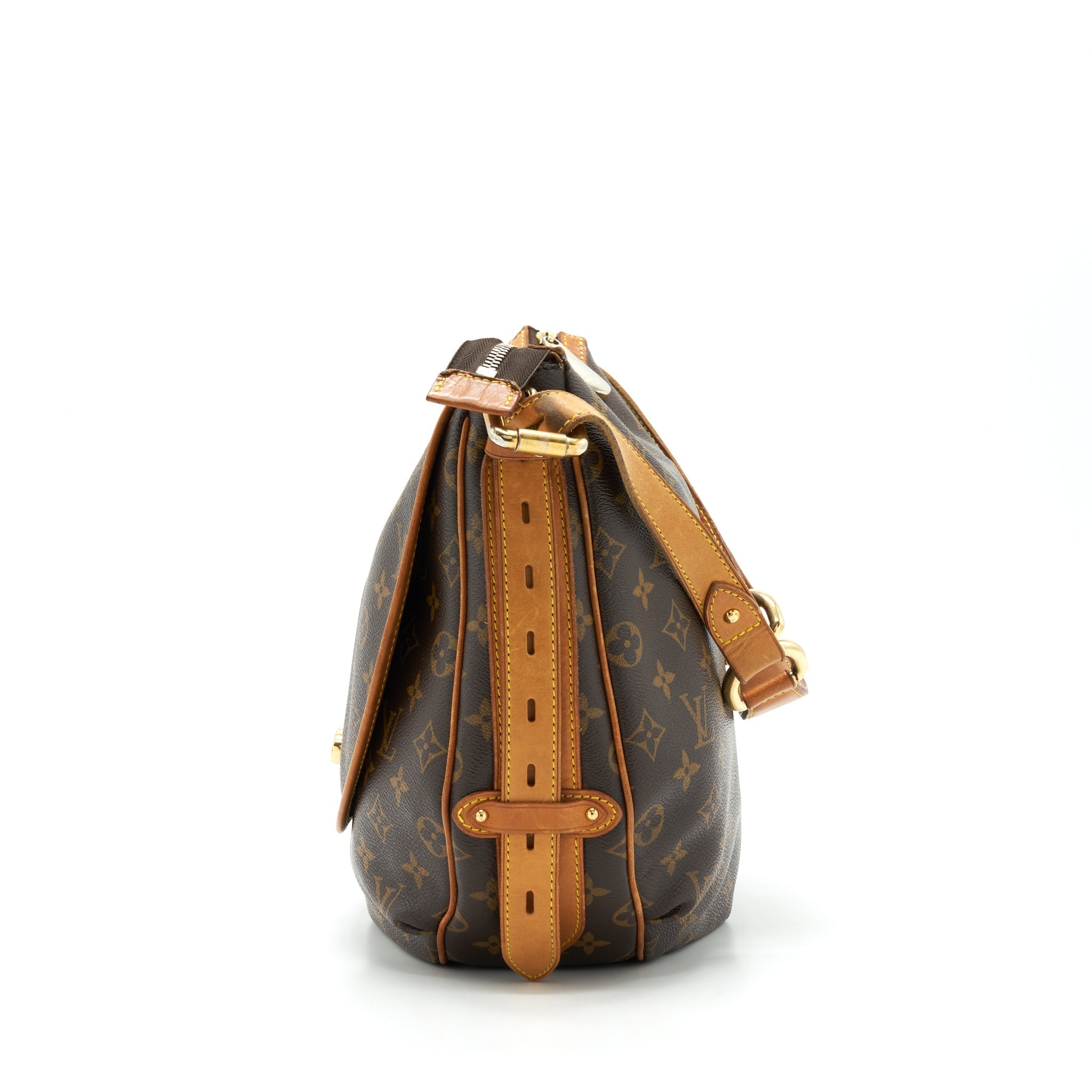 LOUIS VUITTON VINTAGE LARGE SHOULDER BAG MONOGRAM CANVAS GHW
