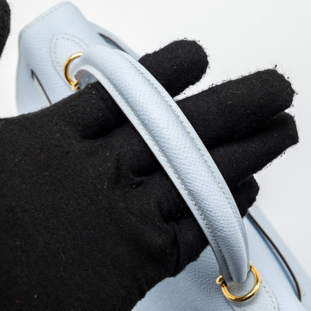 HERMES KELLY 25 EPSOM BLUE BRUME GHW