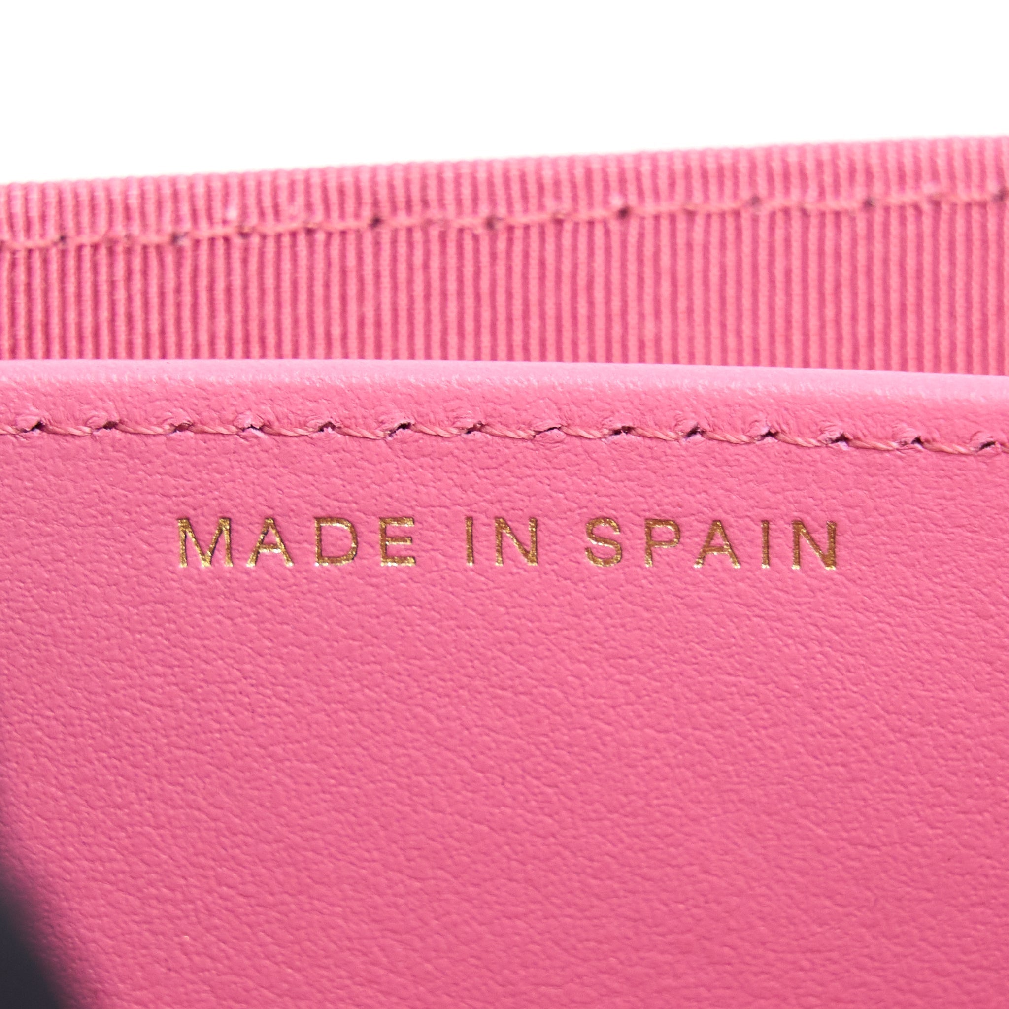 CHANEL MINI FLAP CARD HOLDER CAVIAR PINK LGHW