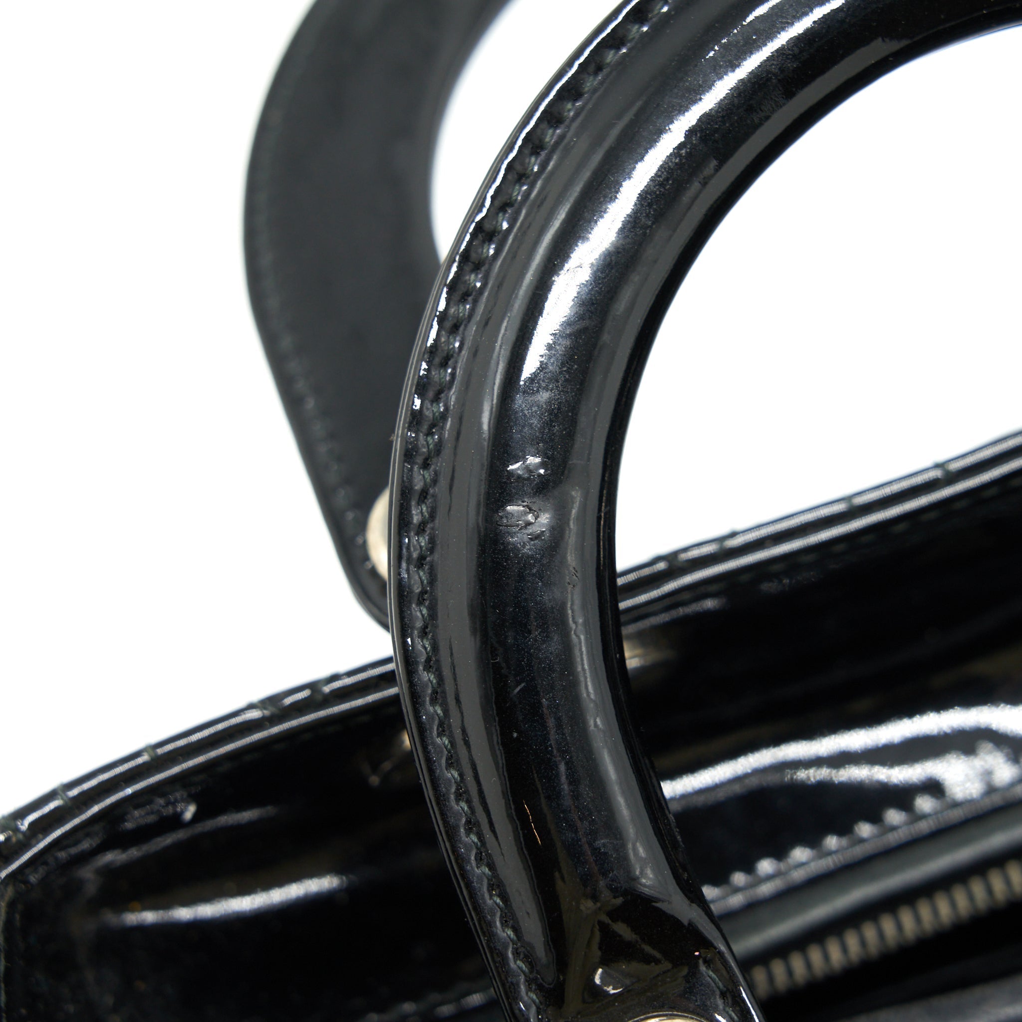 DIOR MEDIUM LADY DIOR PATENT BLACK SHW