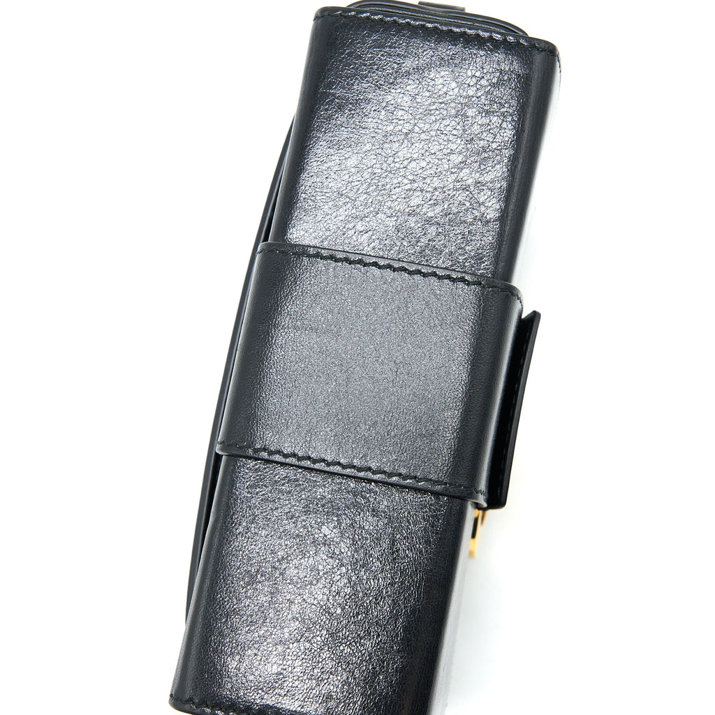 DIOR 30 MONTAIGNE MINI BOX BAG LAMBSKIN BLACK GHW